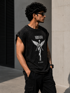 Nirvana In Utero Acid Wash Sleeveless Oversized Tee
