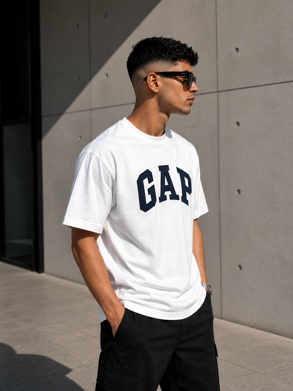 GAP Classic Logo Oversized T-Shirt – White Edition