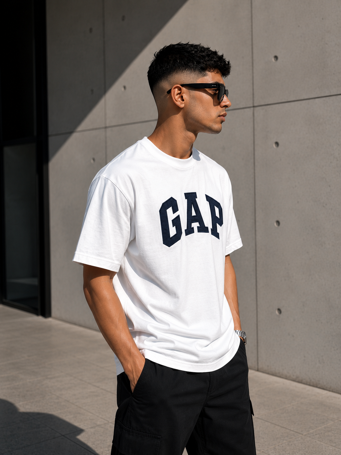 GAP Classic Logo Oversized T-Shirt – White Edition