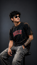 Chicago Bulls Jordan 23 Acid Wash Oversized T-Shirt