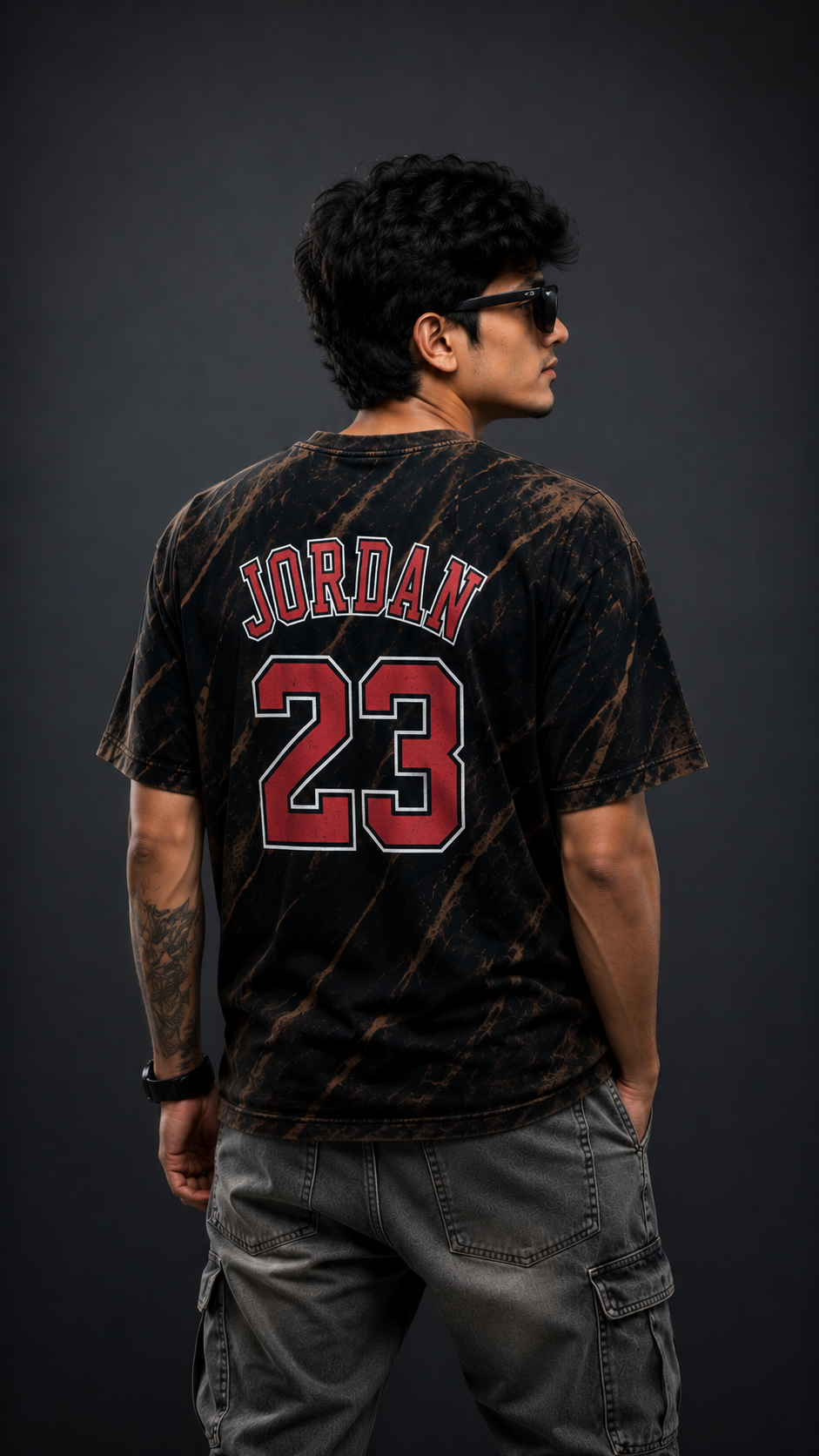 Chicago Bulls Jordan 23 Acid Wash Oversized T-Shirt