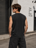 Fearless 23 Acid Wash Sleeveless Oversized T-Shirt
