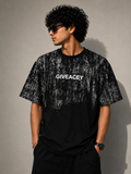 Giveacey Black Oversized Streetwear T-Shirt