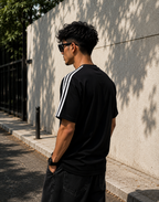 Adidas Black Oversized Essential Streetwear T-Shirt