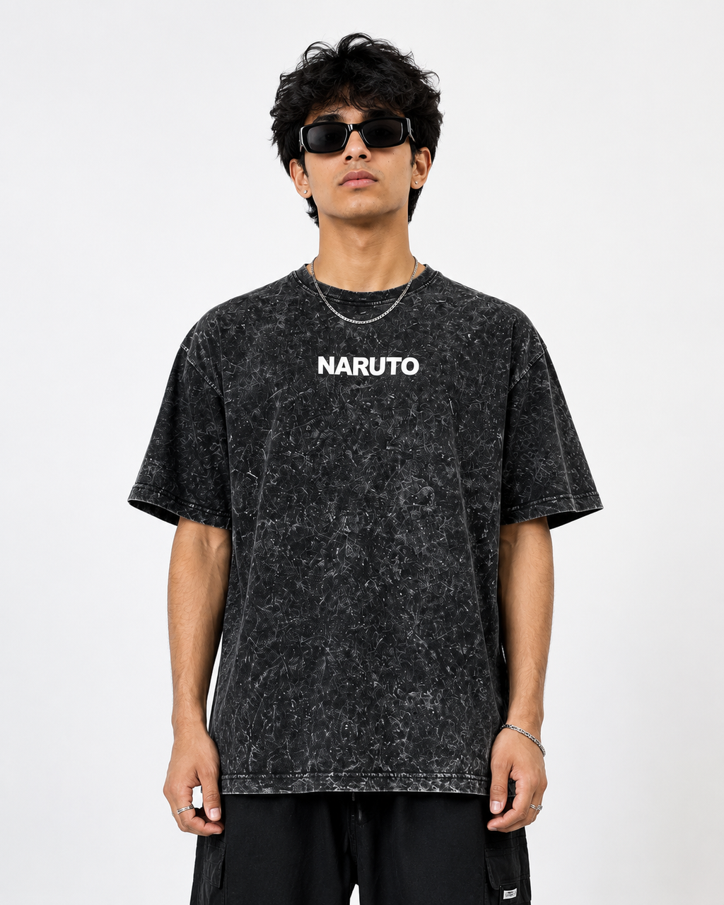 Naruto Kurama Acid Wash Oversized T-Shirt | Premium Cotton | Unisex