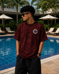 Urban Crimson Oversized Streetwear T-Shirt