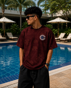 Urban Crimson Oversized Streetwear T-Shirt