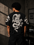 AC/DC Dragon Oversized Streetwear Tee – Puff Print Edition