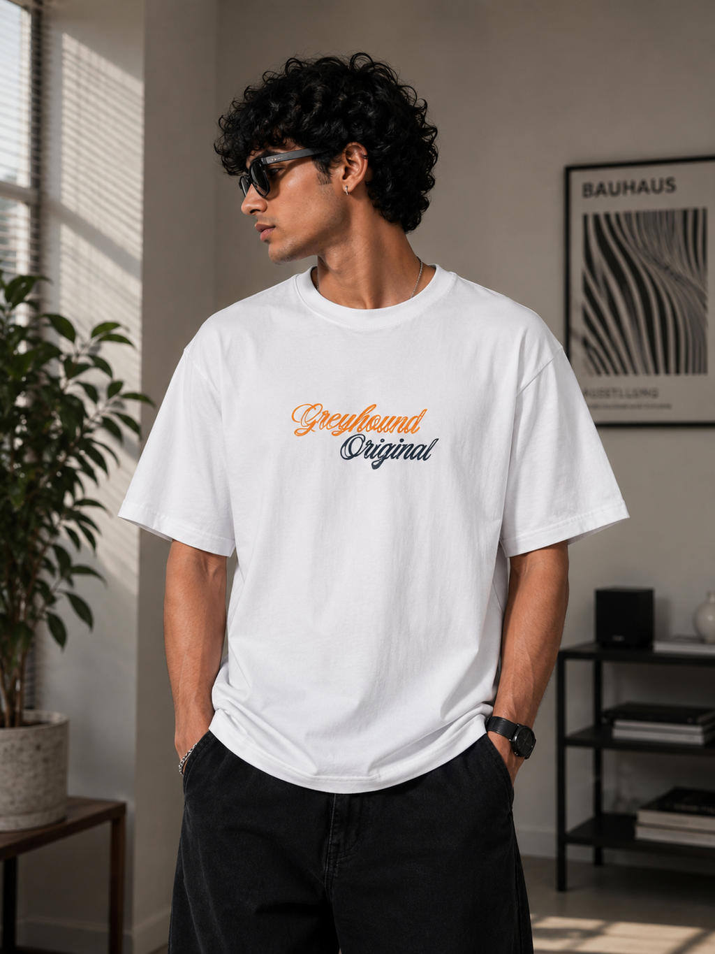 Greyhound Tiger Graphic Oversized T-Shirt