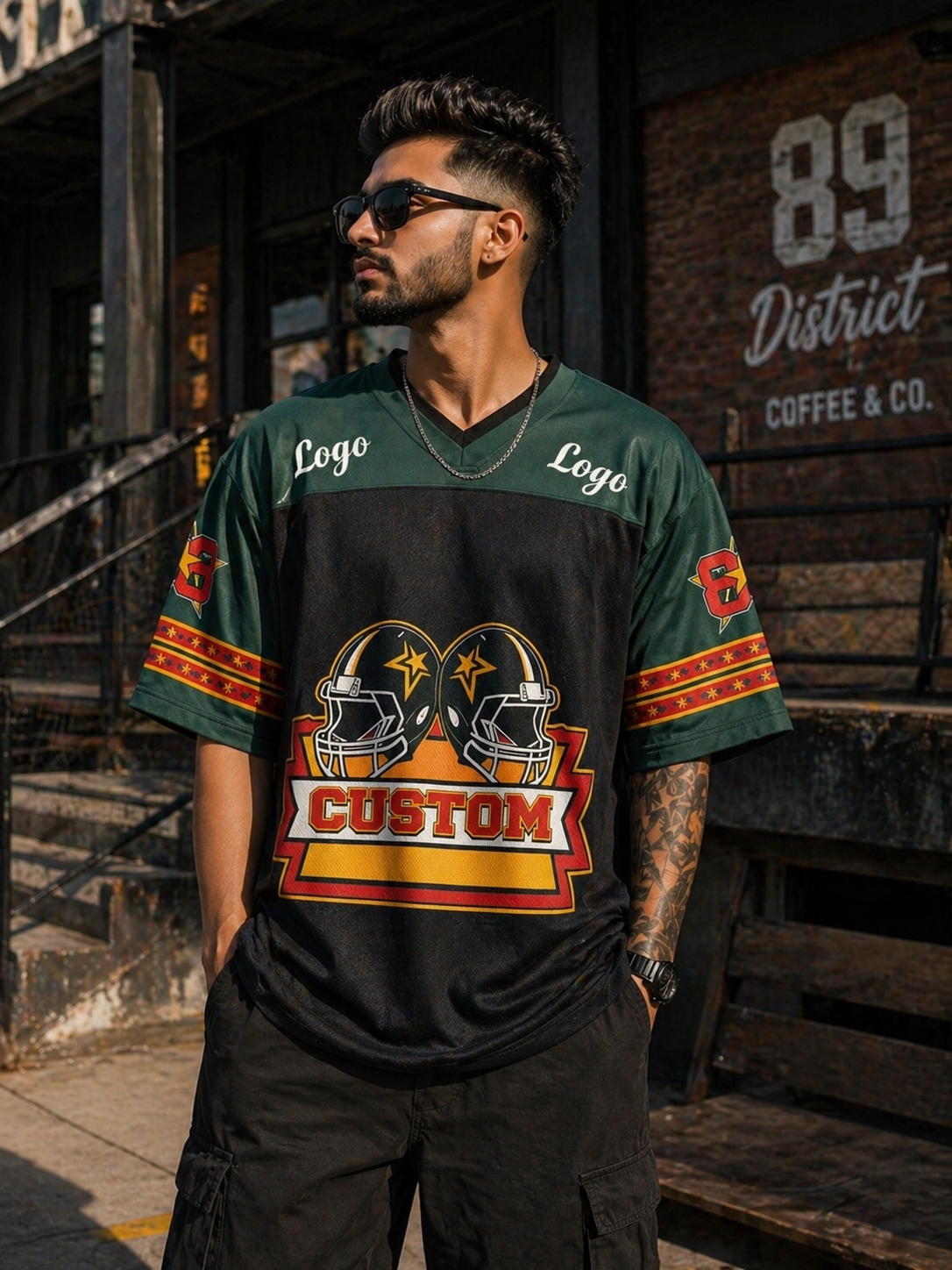 Custom Football Jersey – Premium Sports oversized T-Shirt